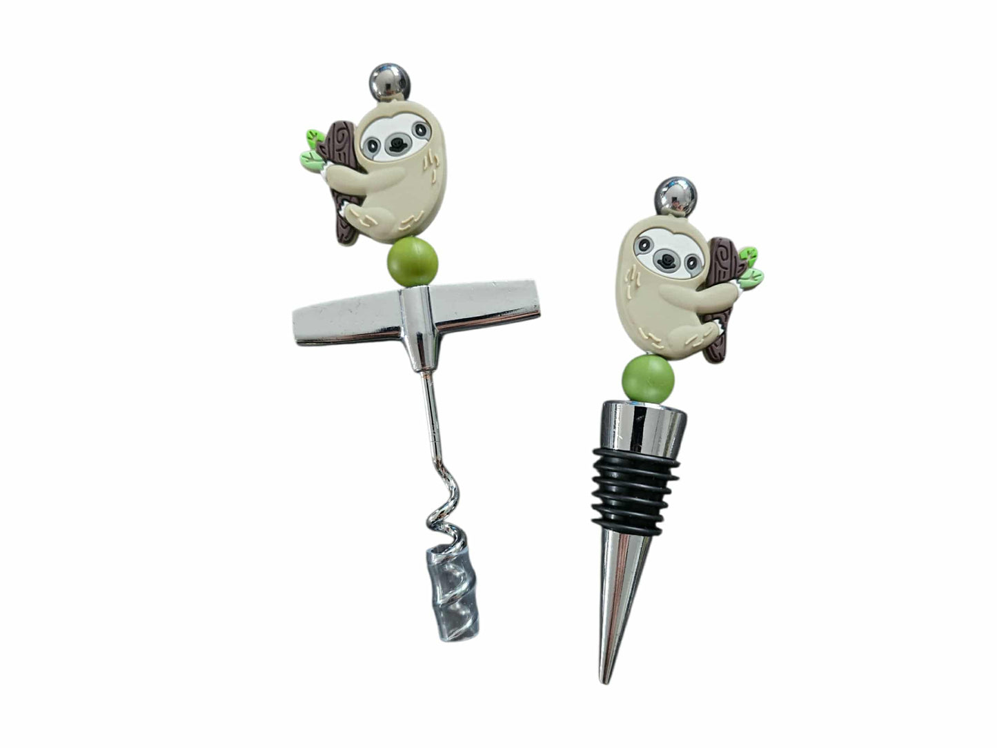 Bouchon à vin + tire bouchon Paresseux