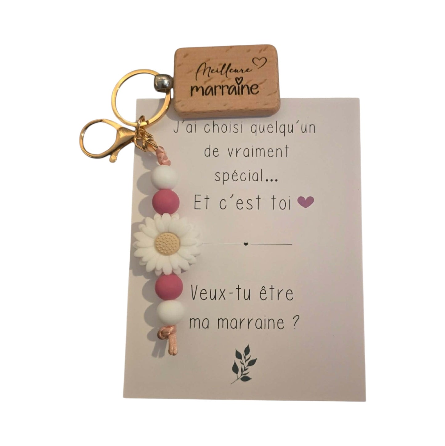Carte & Porte-clé marraine