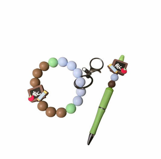 Porte-clé bracelet + stylo ABC