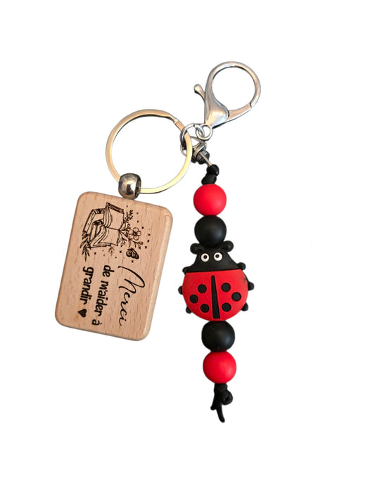 Porte-clé coccinelle